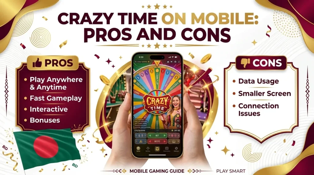 Crazy Time on Mobile: Pros and Cons